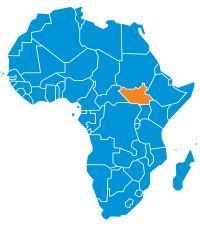 Mappa Sudan del Sud