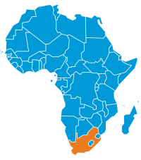 Mappa Sudafrica